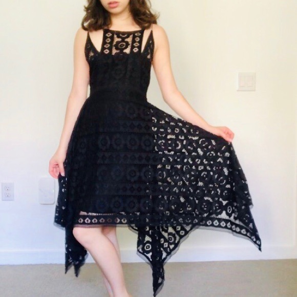 NEW Free People Just Like Honey Black Lace Dress S - Picture 3 of 8